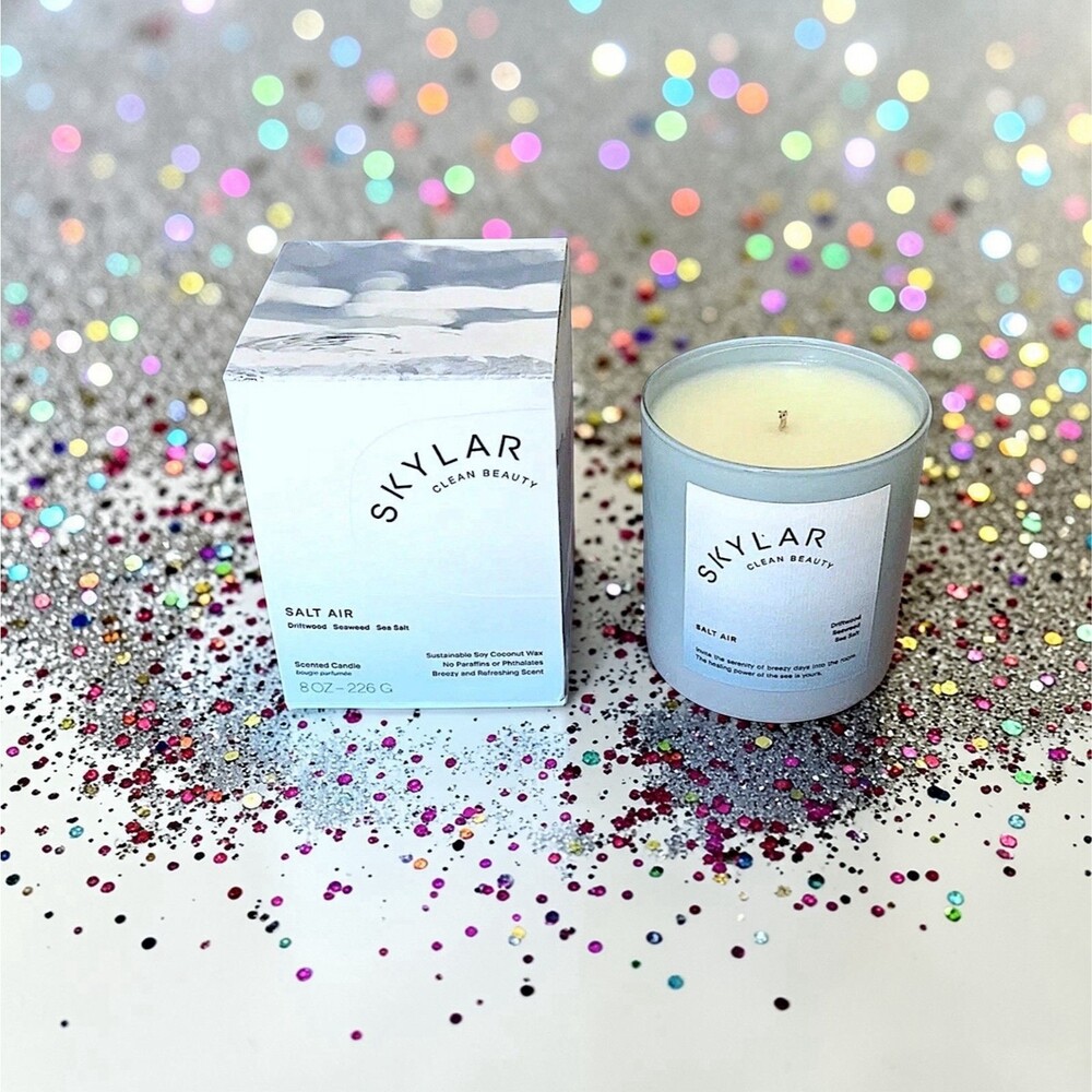 SKYLAR Candle in Salt Air Sustainable Soy Coconut Wax 8 oz Brand New In Box